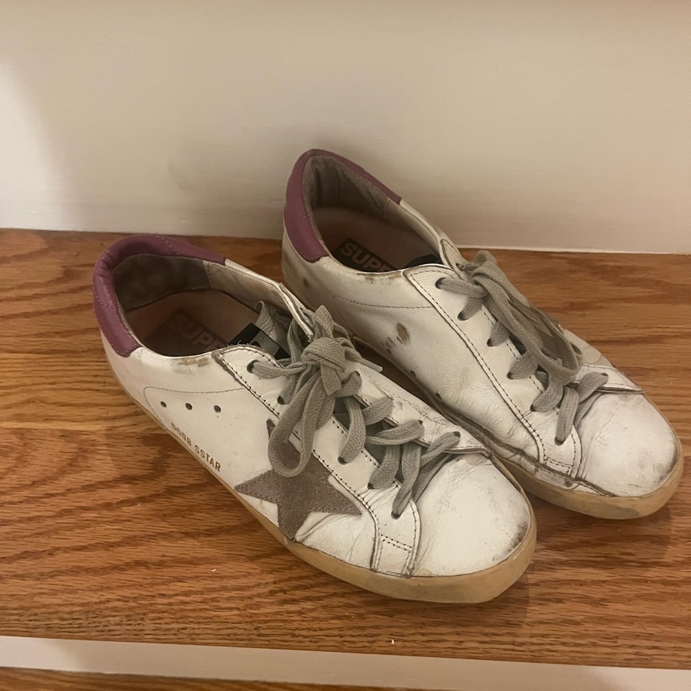 Golden Goose White Leather Sneakers Size 7